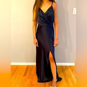 Excape New long navy blue maxi dress.SIZE 8